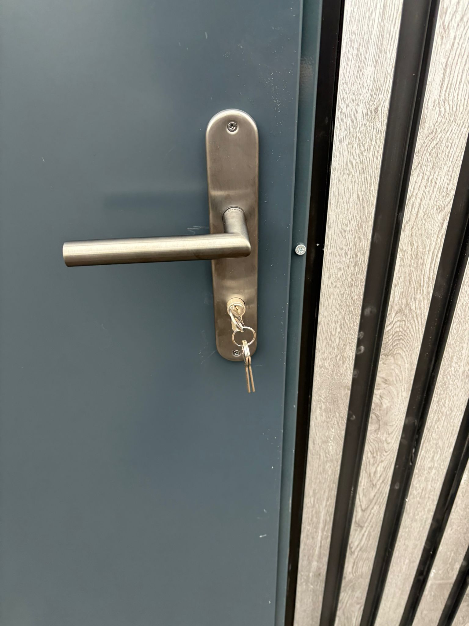 Deurklink van mobiele MIVA toiletunit