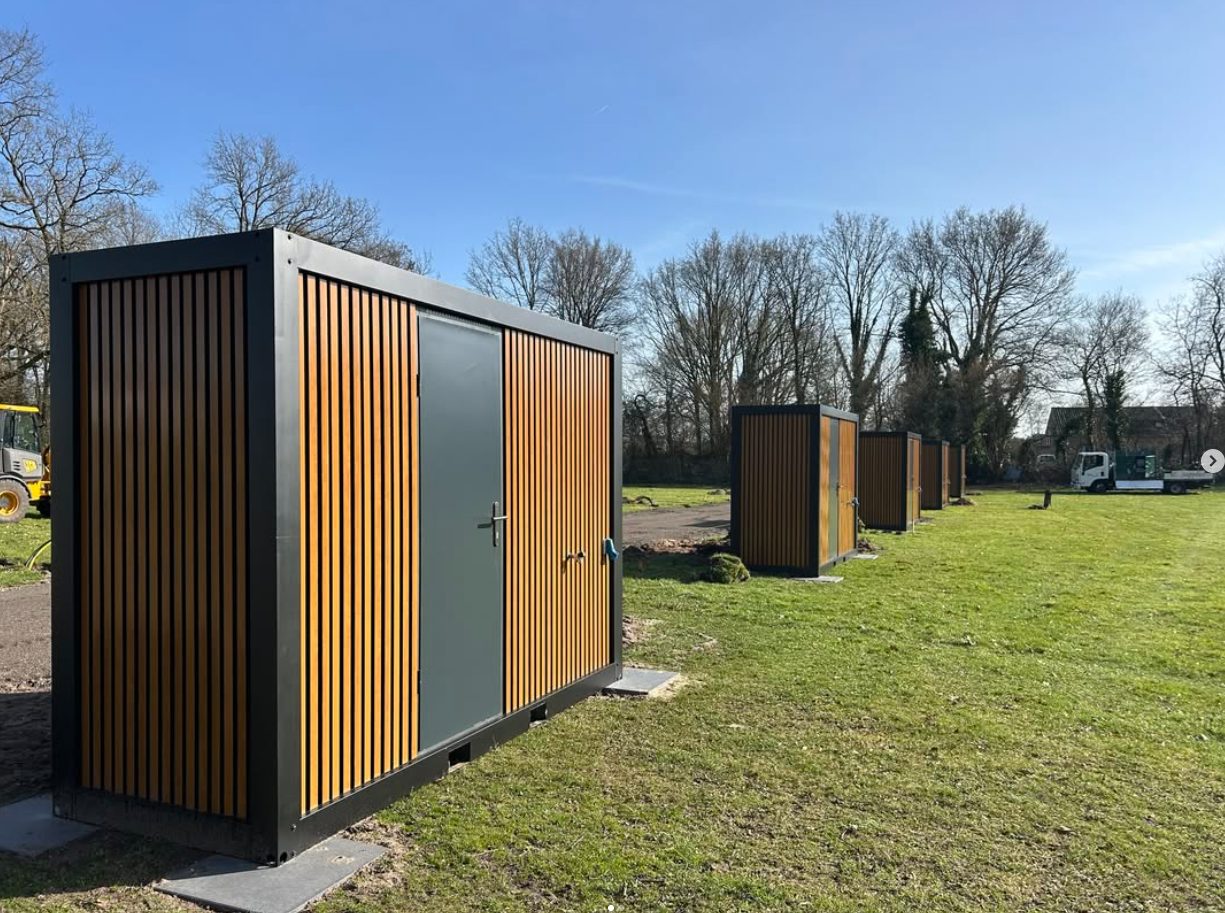 Prive sanitair units op een camping