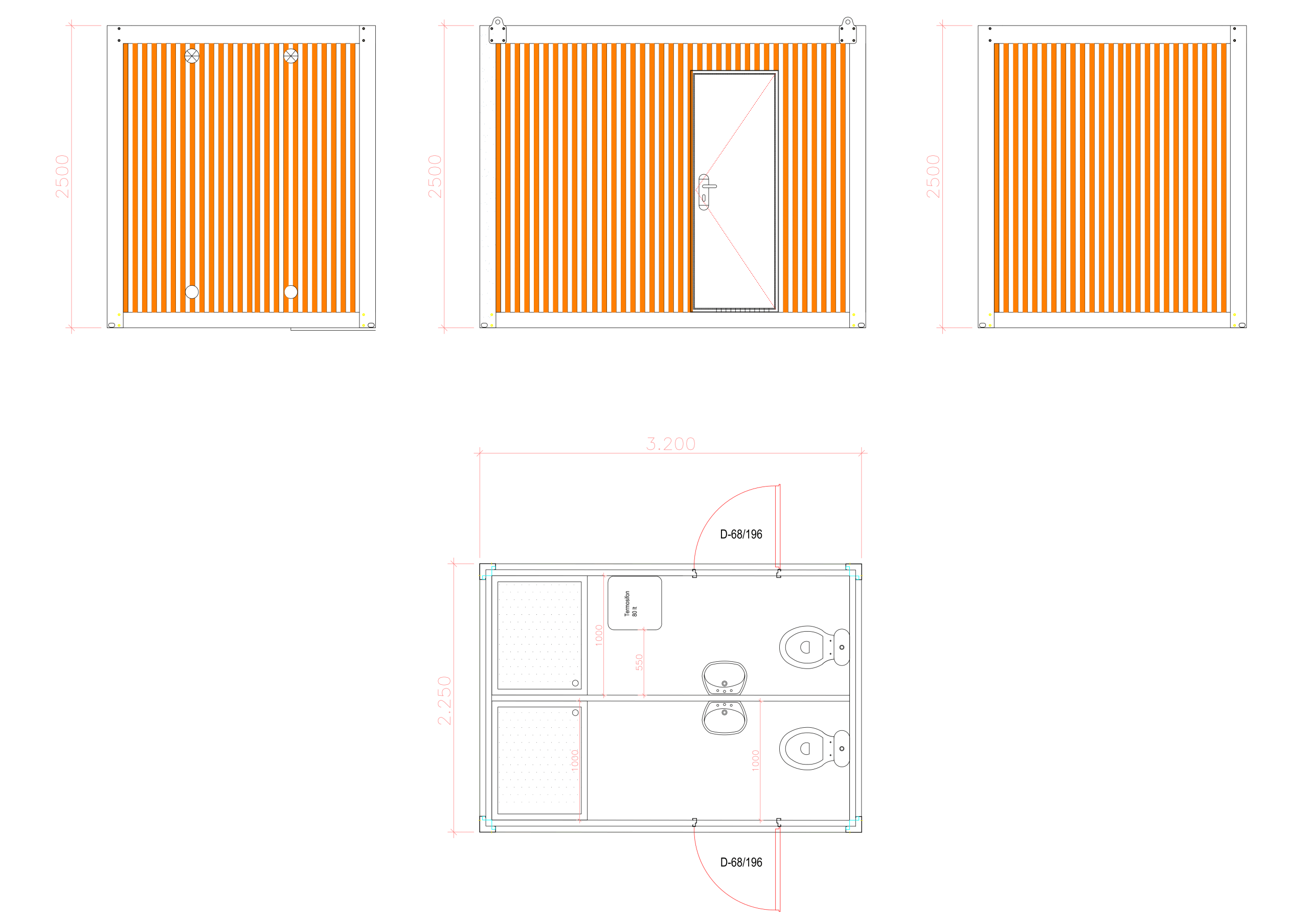 mobiele_badkamer_unit_2_deuren_plattegrond